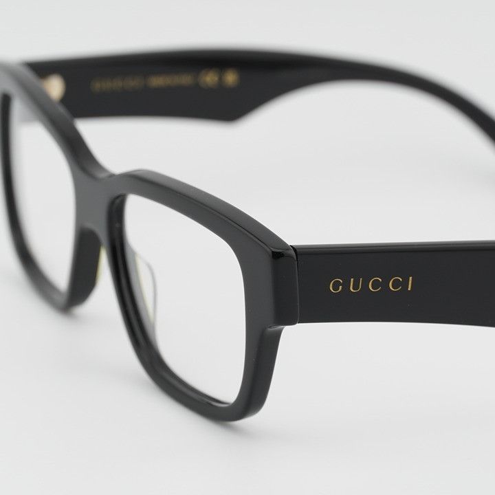 Gucci Gucci GG1428O 001 Square Eyeglasses - Shiny Black 52mm Size ONE SIZE - 10 Thumbnail