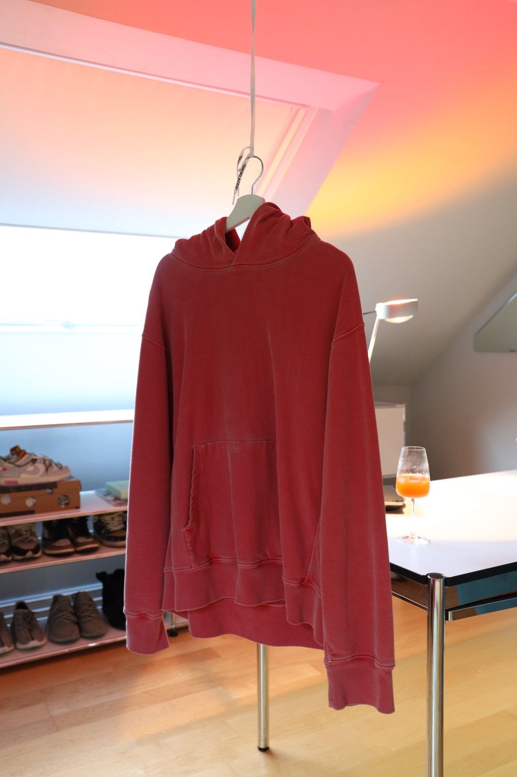 Yeezy Season Yeezy Season 3 FLUO Red Hoodie Grailed