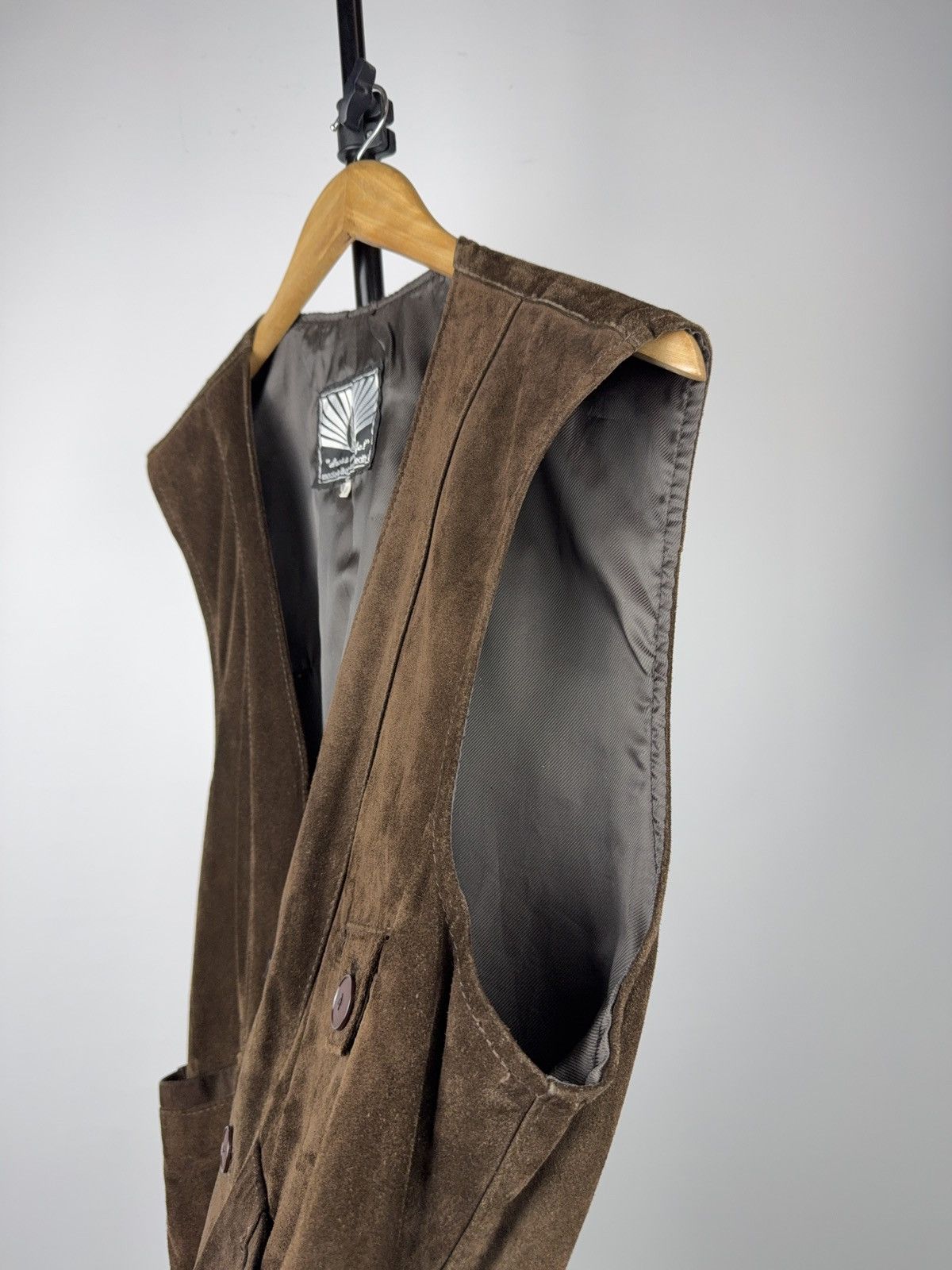 Leather Vintage 90s Cowboy Western USA Retro Suede Leather Vest Size US M / EU 48-50 / 2 - 3 Thumbnail