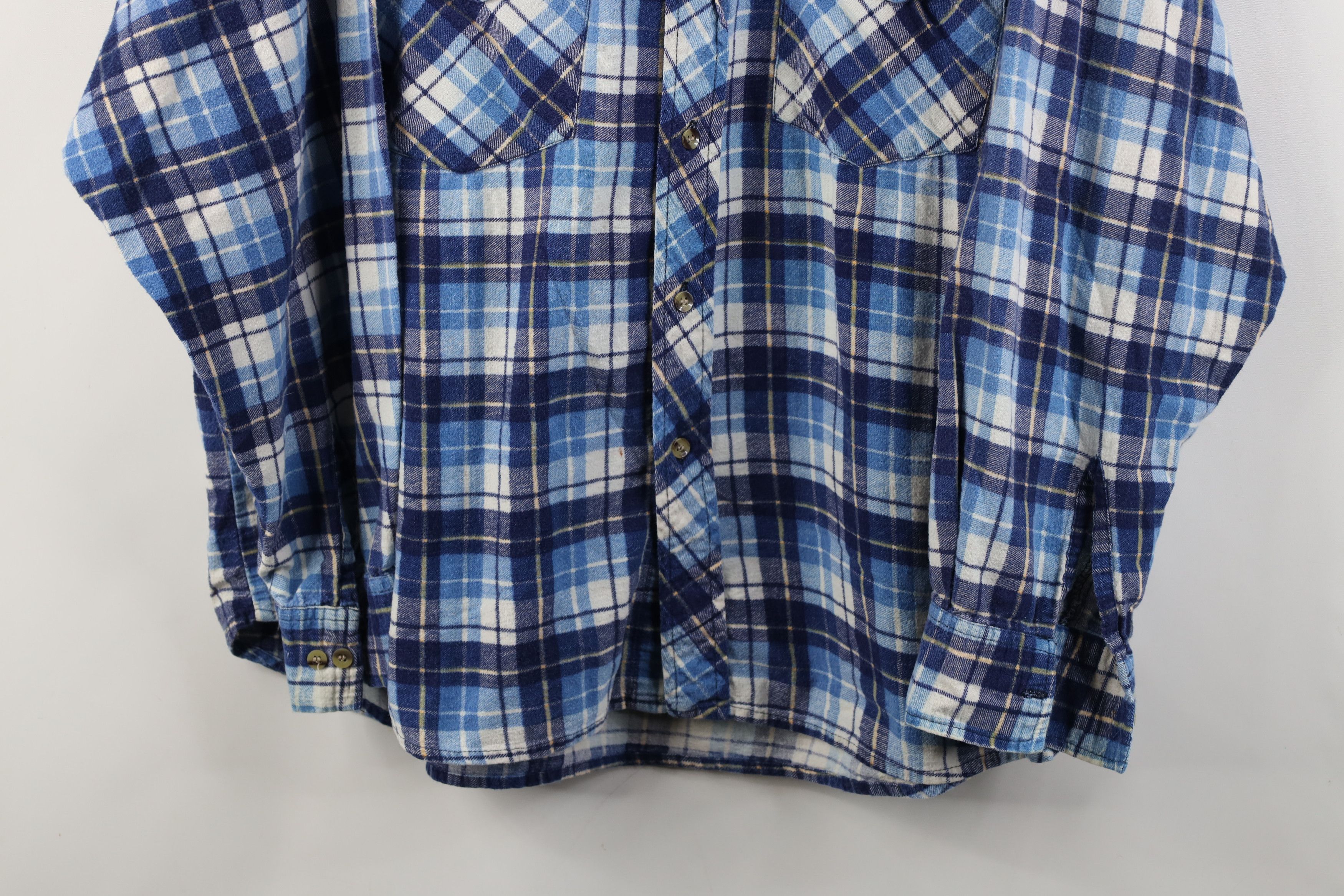 Vintage Vintage 90s Streetwear Baggy Flannel Button Down Shirt Plaid Size US XL / EU 56 / 4 - 3 Thumbnail