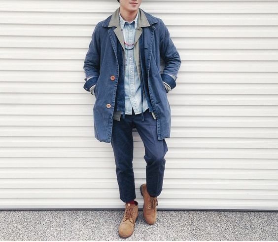 Visvim SS14 Mies Coat Indigo Blue Size US M / EU 48-50 / 2 - 8 Thumbnail