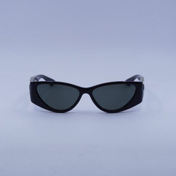 Gucci Gucci GG1824S 001 Sunglasses Black/Silver Cat Eye Frame Size ONE SIZE - 3 Thumbnail