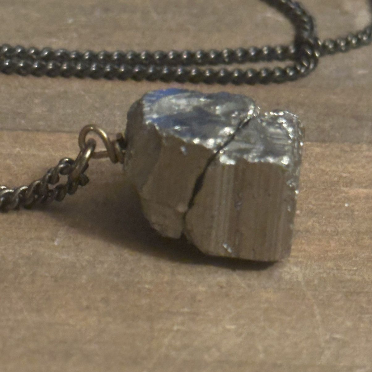 Other Gold Pyrite “Fools gold” nugget pendant necklace Size ONE SIZE - 4 Thumbnail