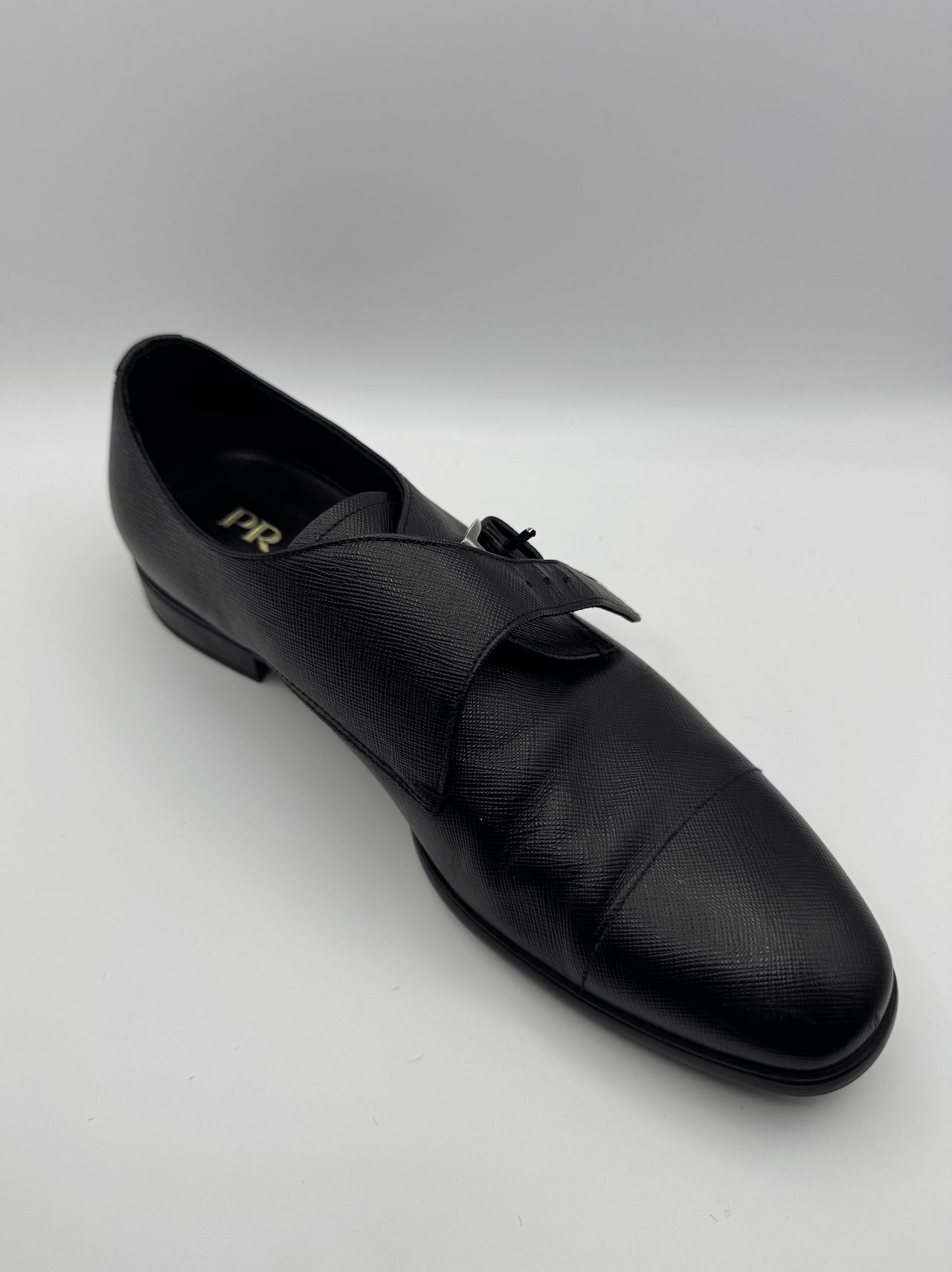 Prada Prada Saffiano Leather Single Monk Shoe Black Size US 9 / EU 42 - 1 Thumbnail