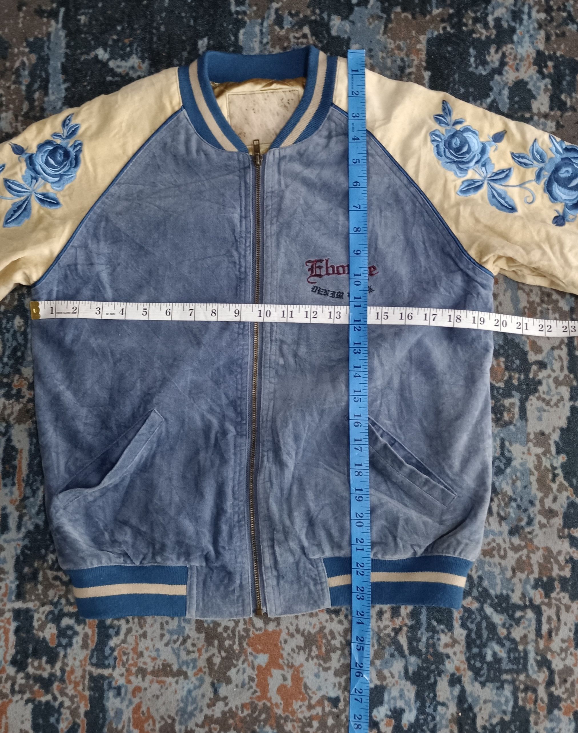 Japanese Brand Vintage Denim Bank Sukajan Embroidery Jacket Size US M / EU 48-50 / 2 - 14 Thumbnail