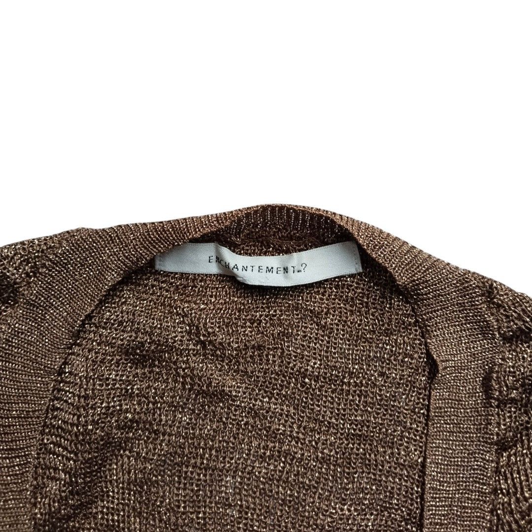 Le Grande Bleu (L.G.B.) Enchantment..? Vneck Glitter knitt tshirt Size US S / EU 44-46 / 1 - 4 Thumbnail