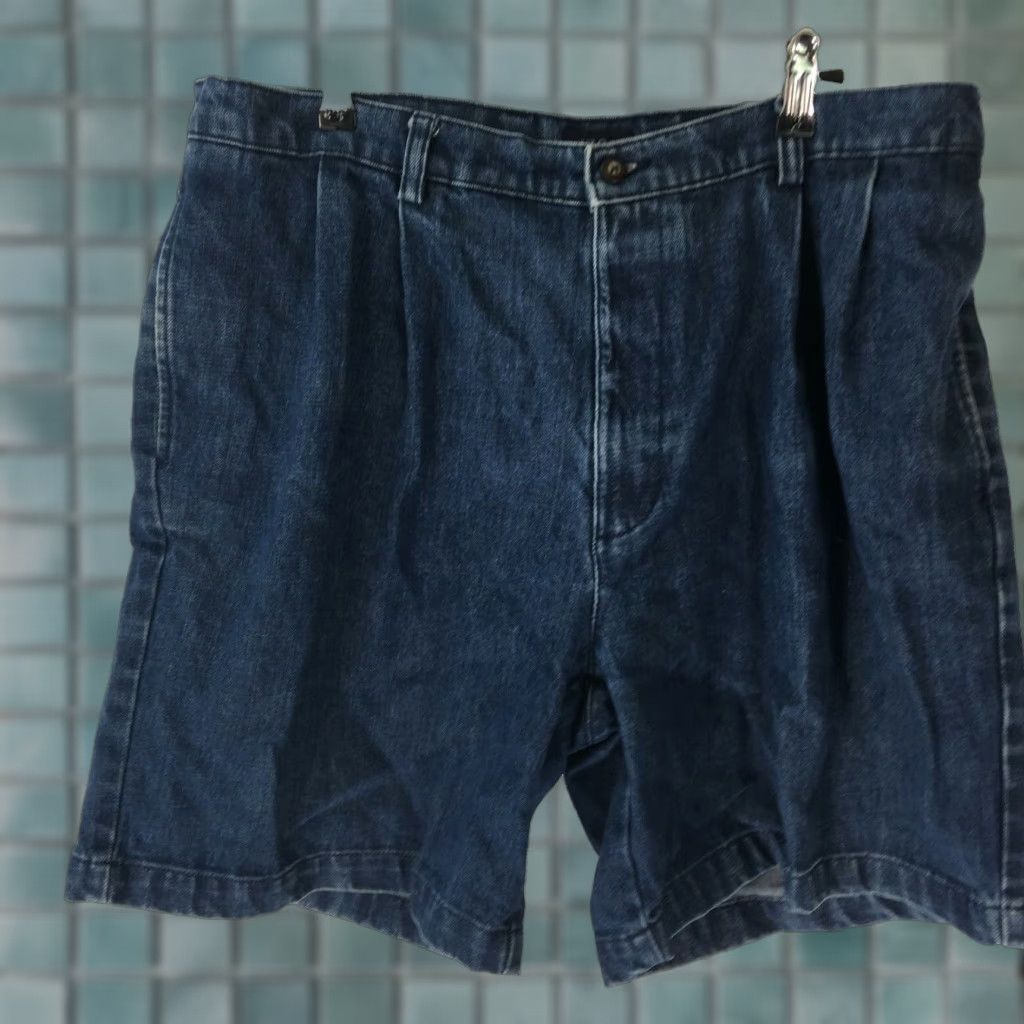 Izod IZOD Men's High Rise Blue Denim Jean Shorts Size 36 - Casual 5-Pocket, Regular Fit, Breathable Outdoor Style Size US 36 / EU 52 - 1 Thumbnail