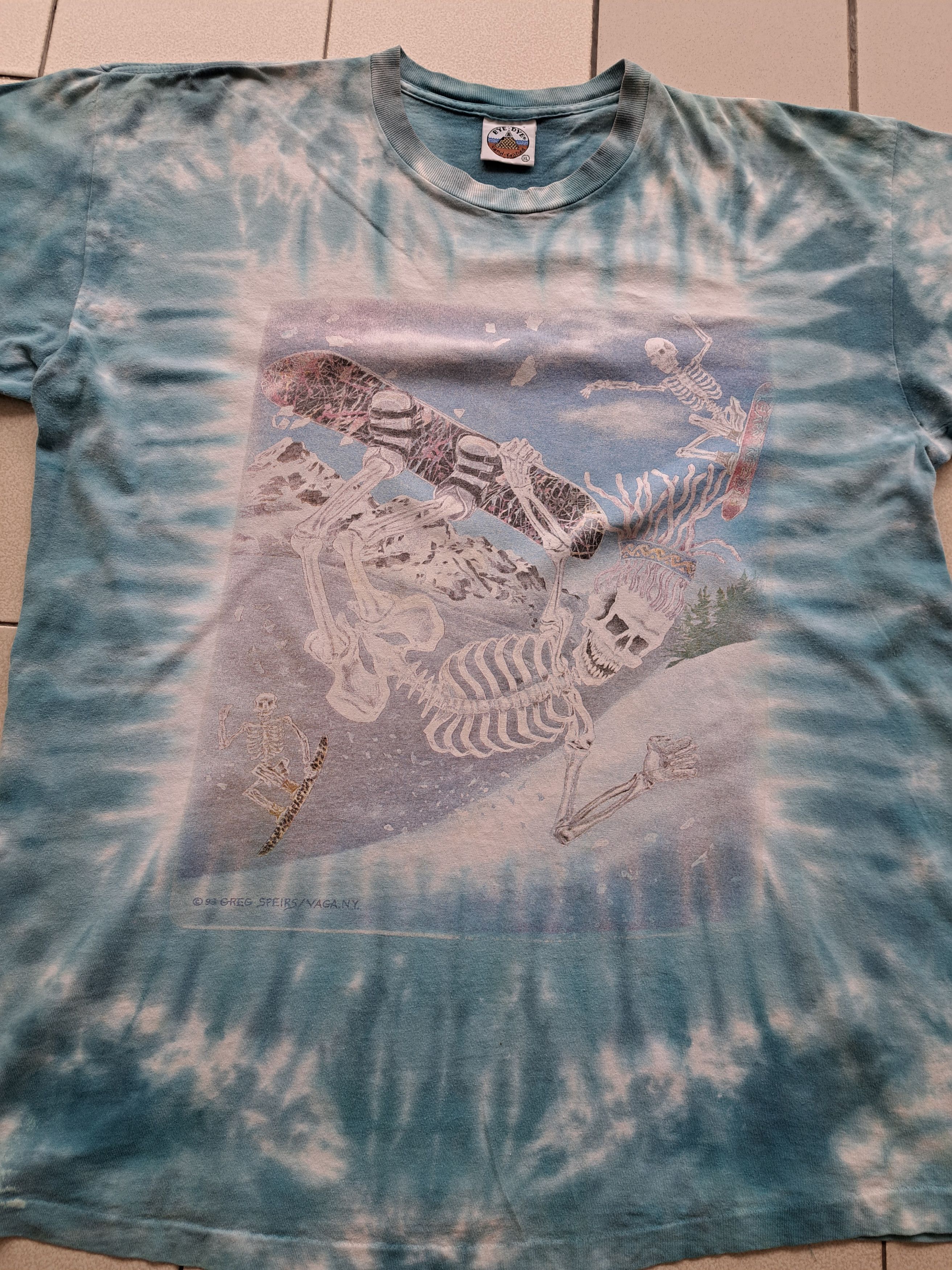 Band Tees × Vintage Vintage 1993 Greg Speirs Garateful Dead Snowboard T-Shirt Size US XL / EU 56 / 4 - 2 Thumbnail
