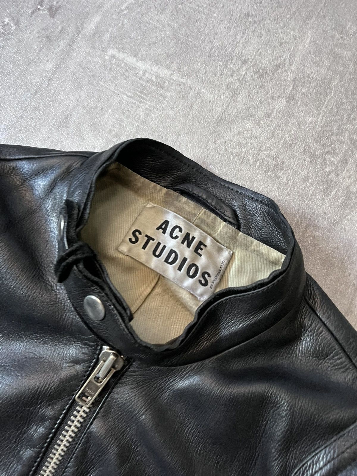 Acne Studios Acne Studios Oliver leather jacket biker black Size US S / EU 44-46 / 1 - 7 Thumbnail