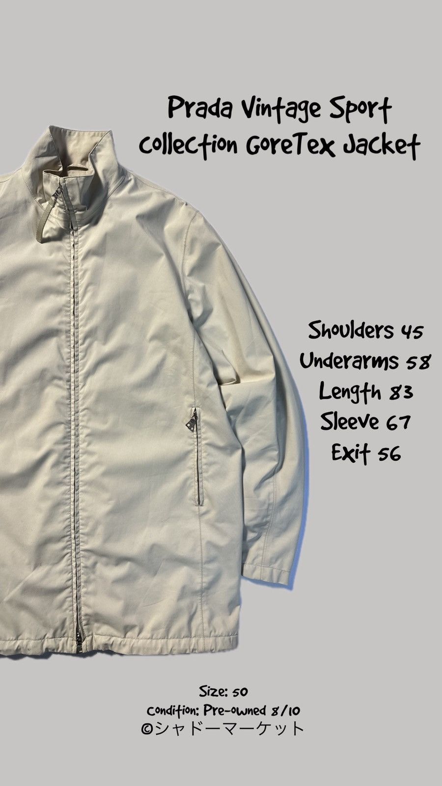 PRADA SPORTSホワイト ジップアップジャケット AW99' Prada Sport Pure White Balaclava Jacket - available now via