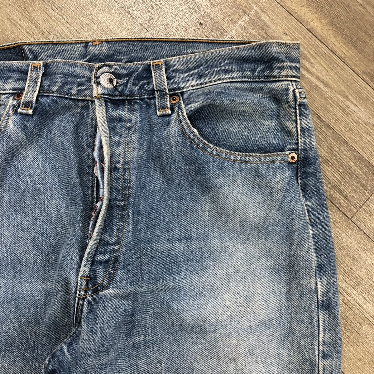 Levi's Vintage Clothing 🇺🇸90’s Levis 501 Distressed Cartoon Mickey Mouse Rework Jeans Size US 32 / EU 48 - 14 Thumbnail