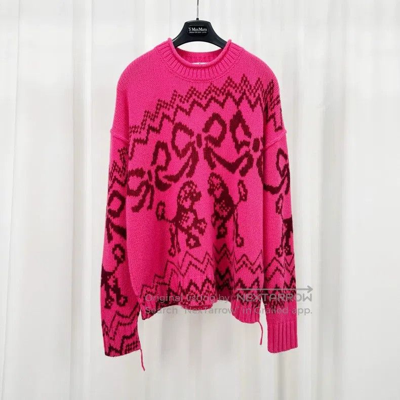 Acne Studios Acne Studios Dog bow-tie letter knitted sweater Size S / US 4 / IT 40 - 1 Thumbnail