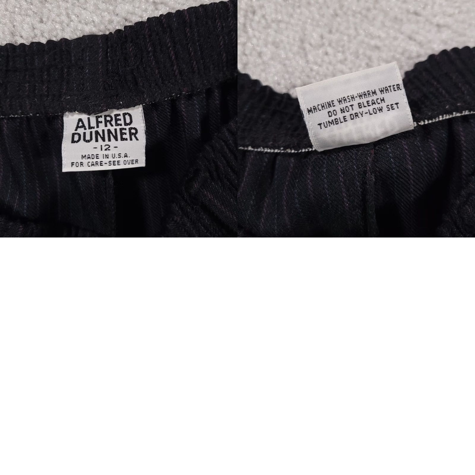 Vintage VINTAGE Alfred Dunner Pants Womens 12 Blue Pinstripe Trousers USA Classic Belt Loops Vtg Size 34" / US 12 / IT 48 - 9 Thumbnail