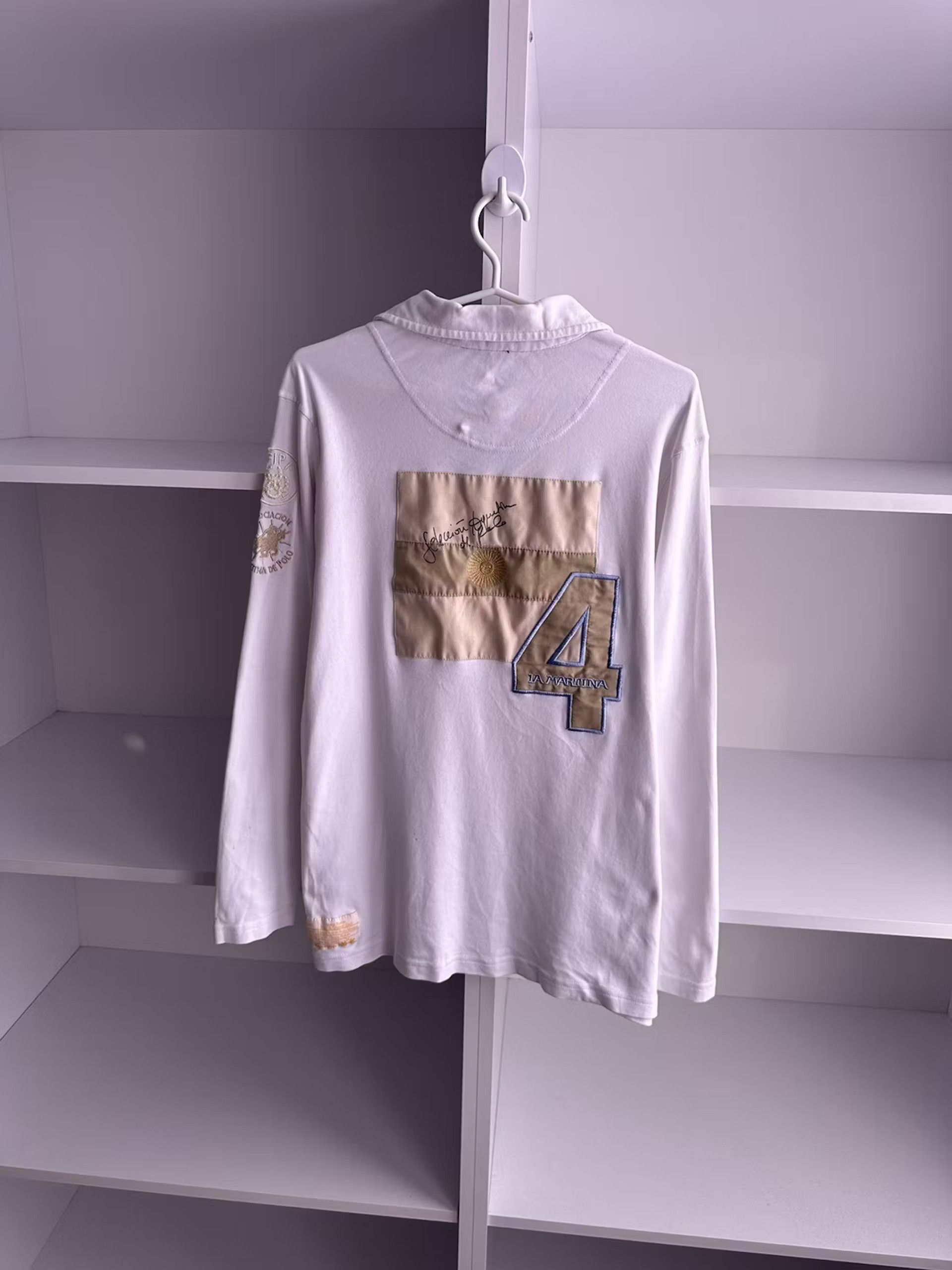 La Martina × Polo Ralph Lauren × Vintage Vintage La Martina Polo Team 4 Argentina Long Sleeve Rugby Size US M / EU 48-50 / 2 - 11 Thumbnail