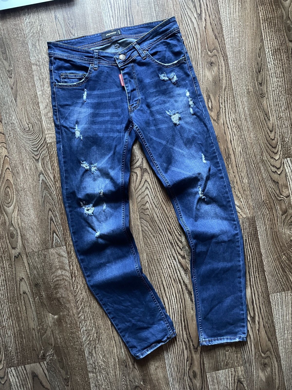 Dsquared2 Dsquared Jeans Italian Designer Navy Denim Rare Vintage Y2K Size US 32 / EU 48 - 2 Thumbnail