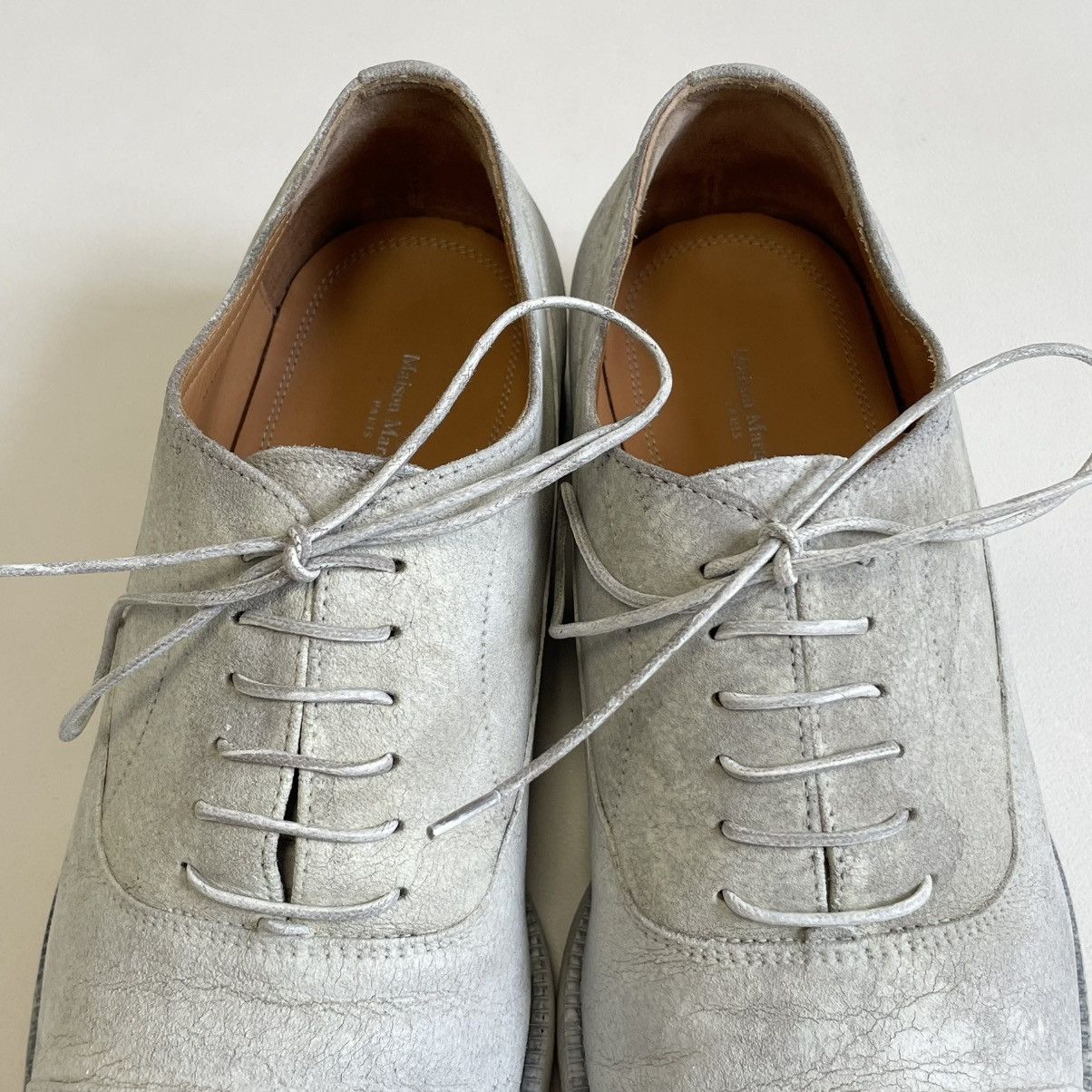 Maison Margiela ‘Painted White Suede’ Derby Shoes Size US 8 / EU 41 - 8 Thumbnail