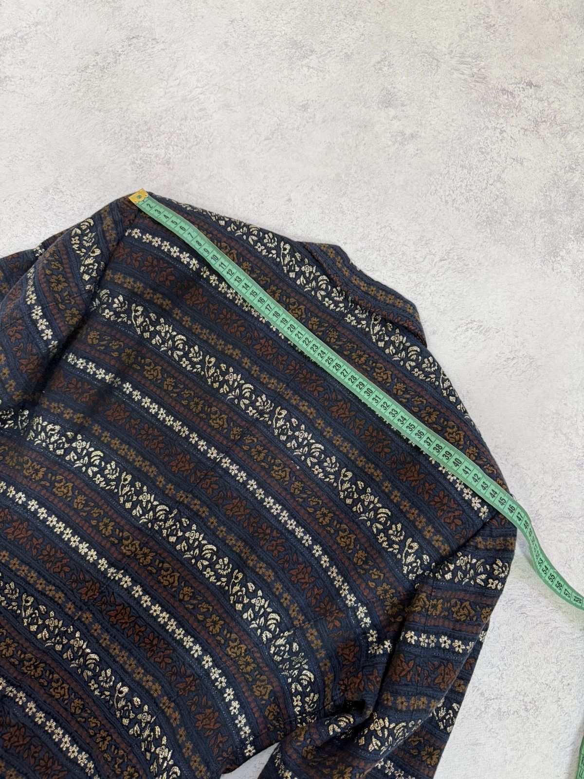 Jean Paul Gaultier Vintage 1990s Junior Gaultier Striped Floral Blazer Jacket Size L / US 10 / IT 46 - 19 Thumbnail