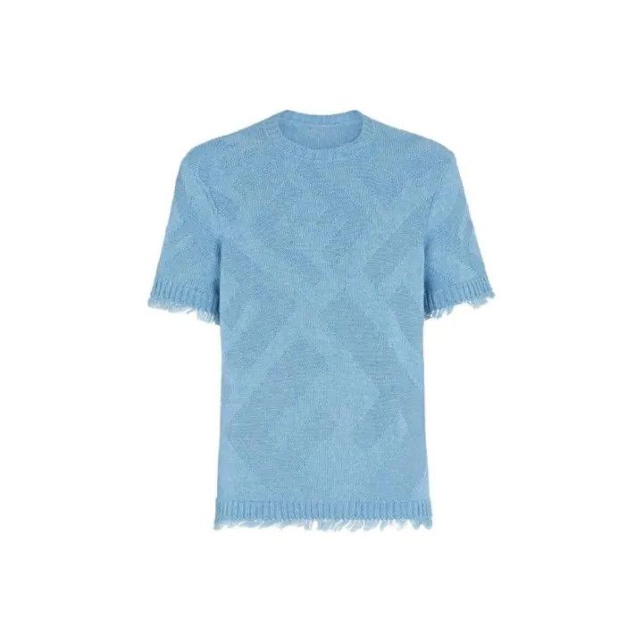 Fendi Fendi SS23 Blue FF Pattern Sweater for Men 0079 Size US L / EU 52-54 / 3 - 1 Thumbnail