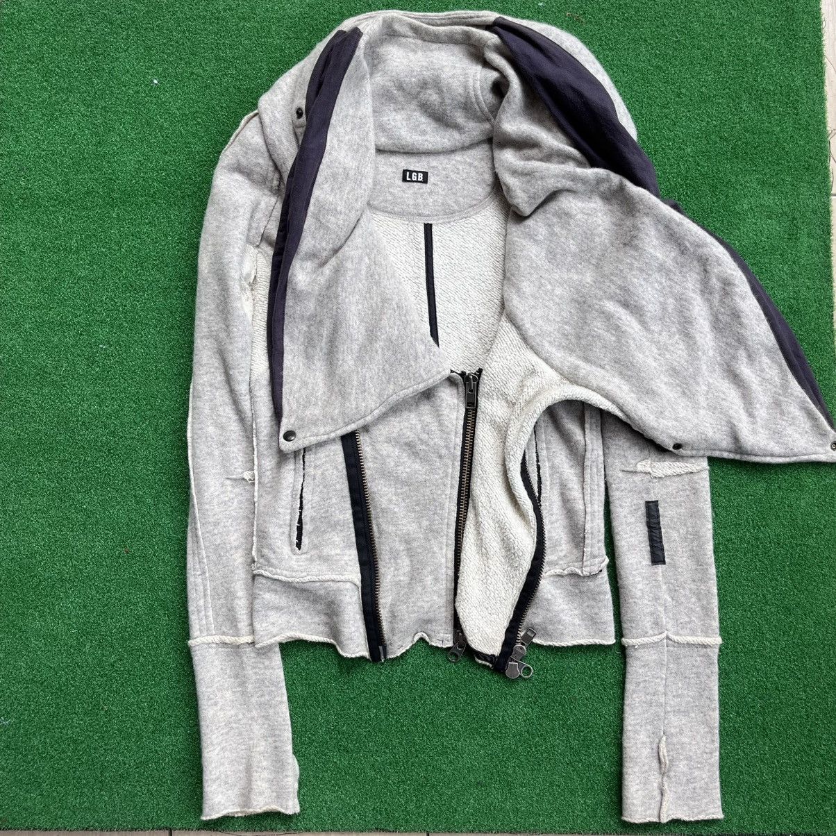 Le Grande Bleu (L.G.B.) Vintage bono-16 light jacket grey cotton blend asymmetrical Size US S / EU 44-46 / 1 - 7 Thumbnail