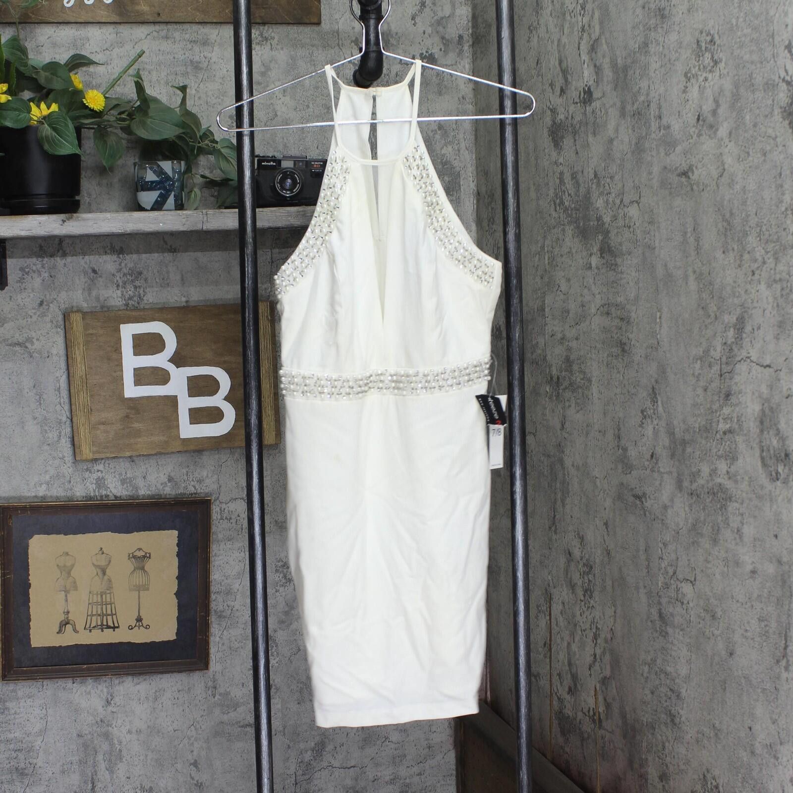 Other Teeze Me Illusion Sheath Dress H161252 Cream Off White 7/8 Size M / US 6-8 / IT 42-44 - 1 Thumbnail