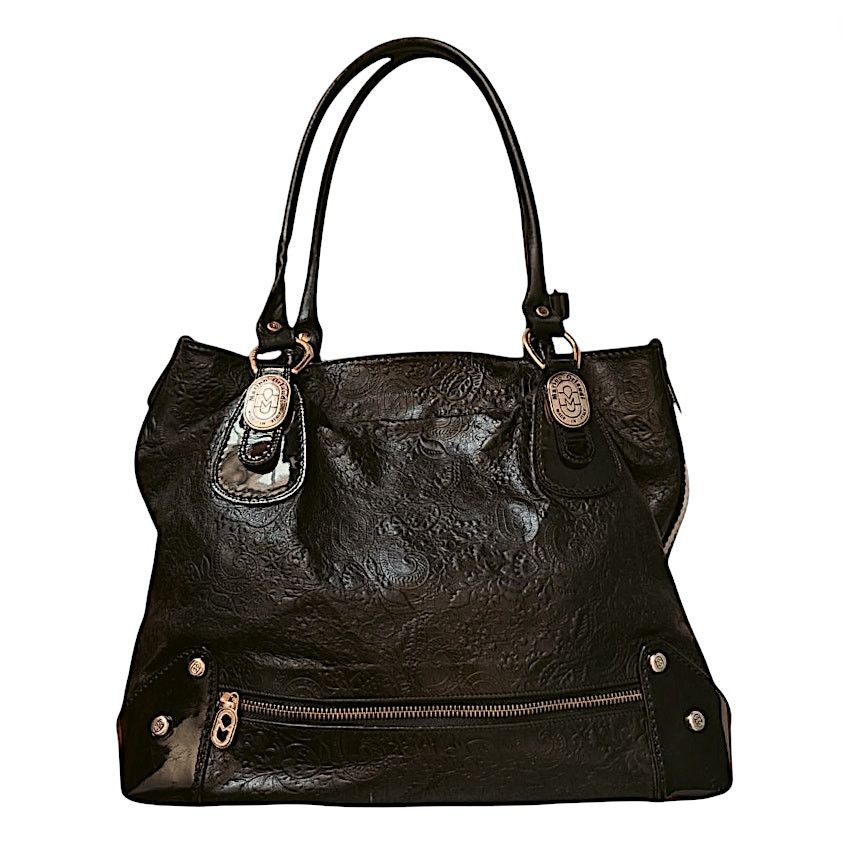 NBDN Nobrandedon Marino Orlandi Leather Black/Gold Tote Bag Size ONE SIZE - 1 Thumbnail