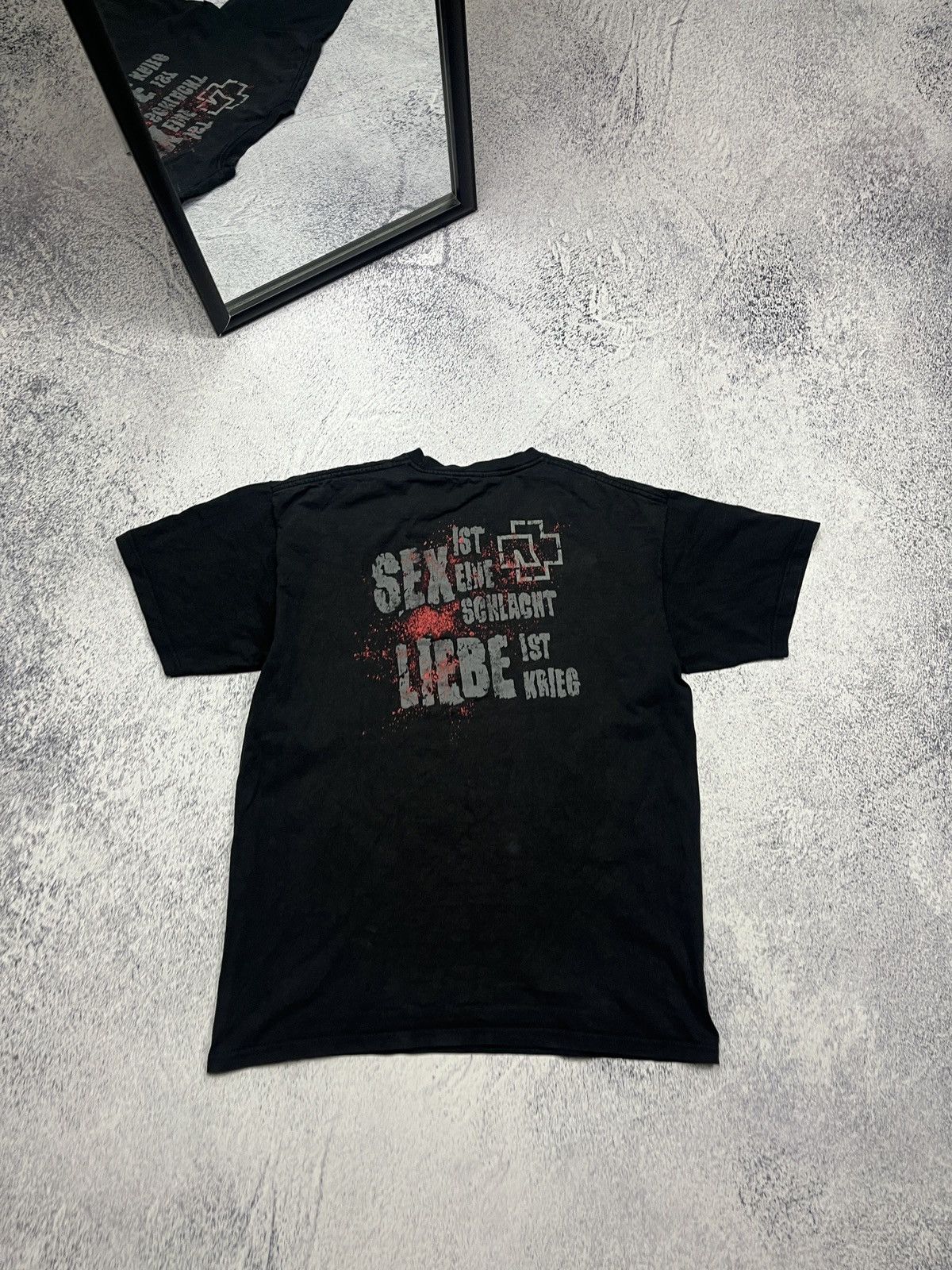 Band Tees × Vintage Vintage 00’s Rammstein Big Graphic Logo Helmet T-Shirt Rare Size US L / EU 52-54 / 3 - 8 Thumbnail