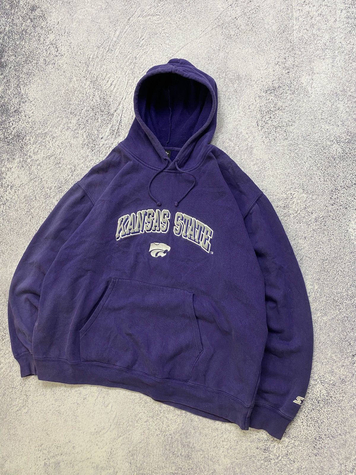 Starter × Vintage Vintage 90s Starter Kansas State University Pullover Hoodie Size US XL / EU 56 / 4 - 2 Thumbnail