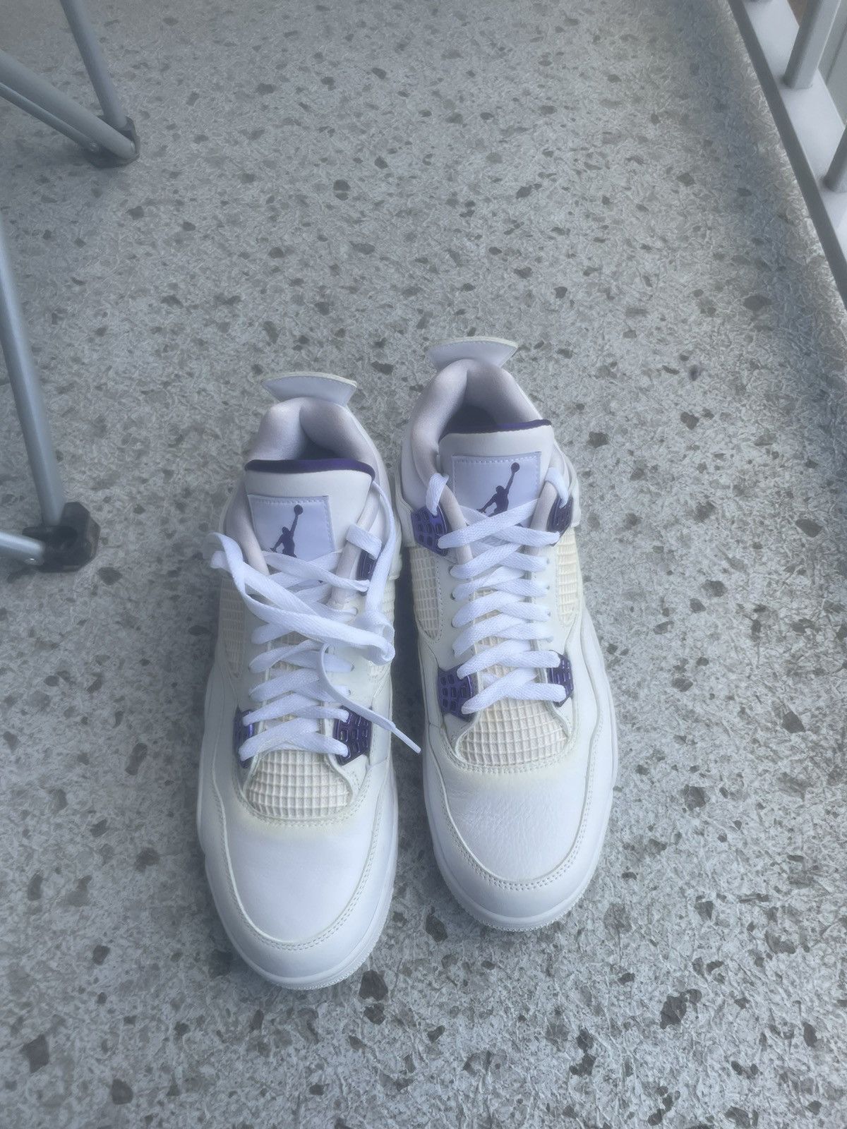 image of Metallic Purple Jordan 4 Shoes, Men's (Size 11)