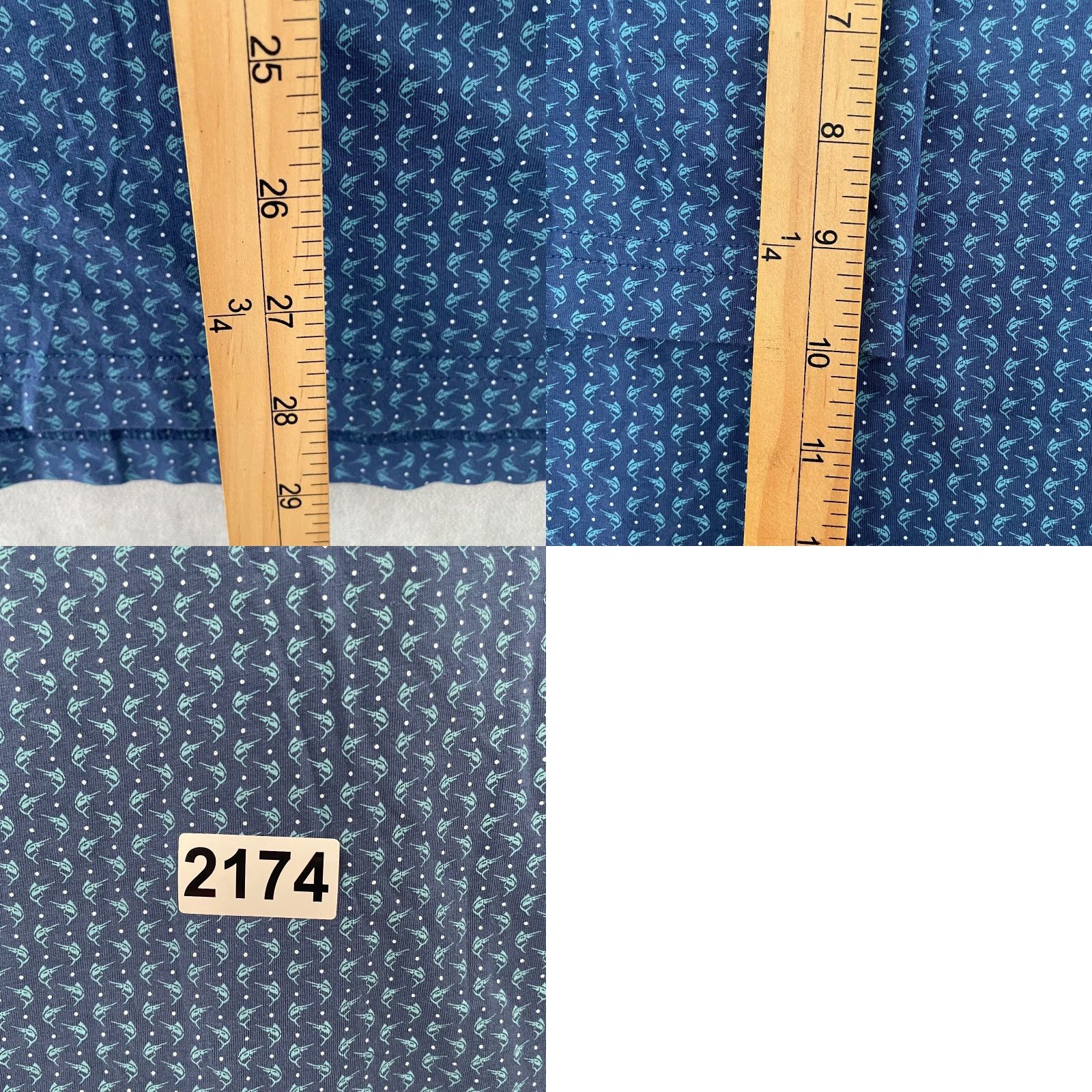 Peter Millar Peter Millar Blue Polo Shirt Adult Large Marlin Fishing Print Golf Casual Mens Size US L / EU 52-54 / 3 - 8 Thumbnail