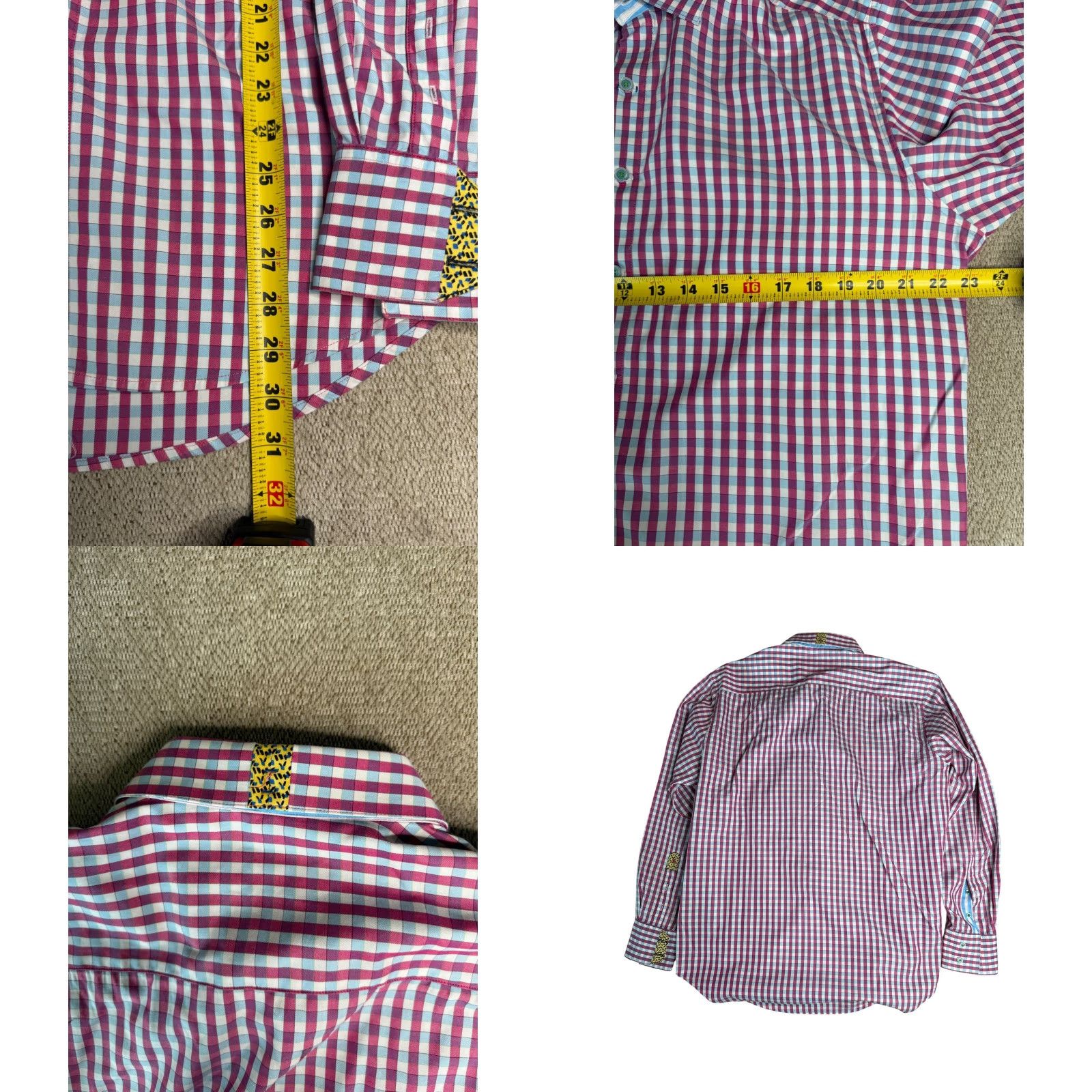 Robert Graham Robert Graham Mens L/G Long Sleeve Checkered Button Down Casual Shirt Size US L / EU 52-54 / 3 - 8 Thumbnail