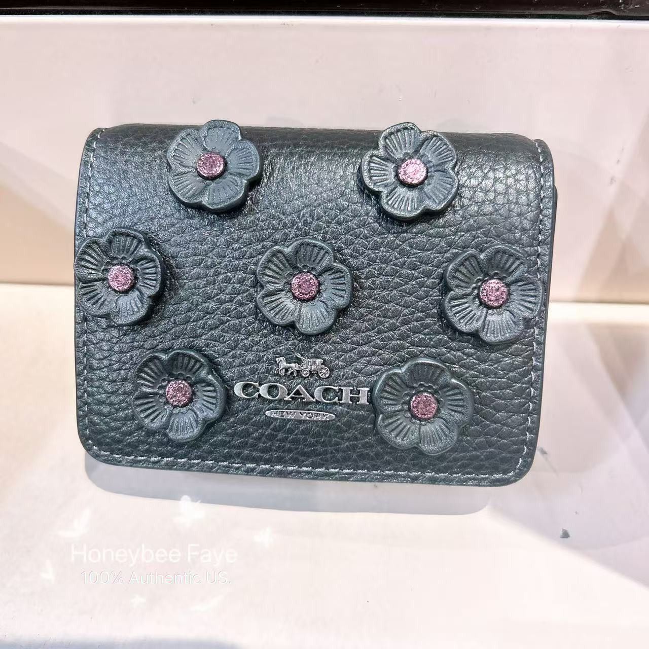Coach Mini Wallet On A Chain 花柄 CAL71 Coach Boxed Mini Wallet On A Chain With Floral Print