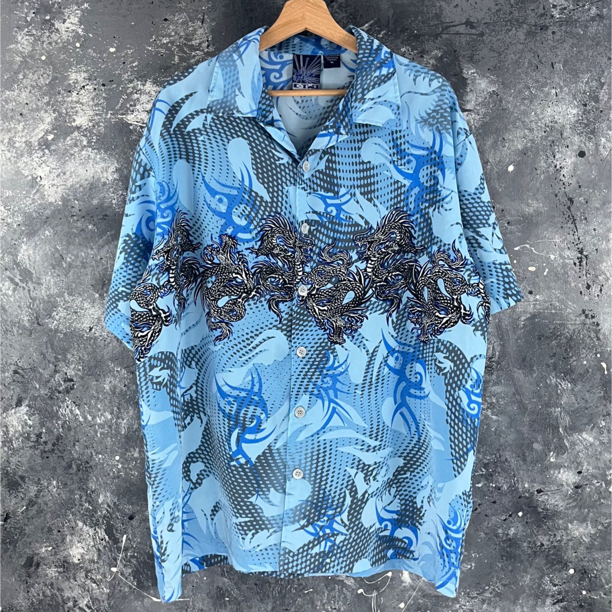 Vintage Vintage Y2K C-Two Dragon shirt Size US XL / EU 56 / 4 - 1 Thumbnail