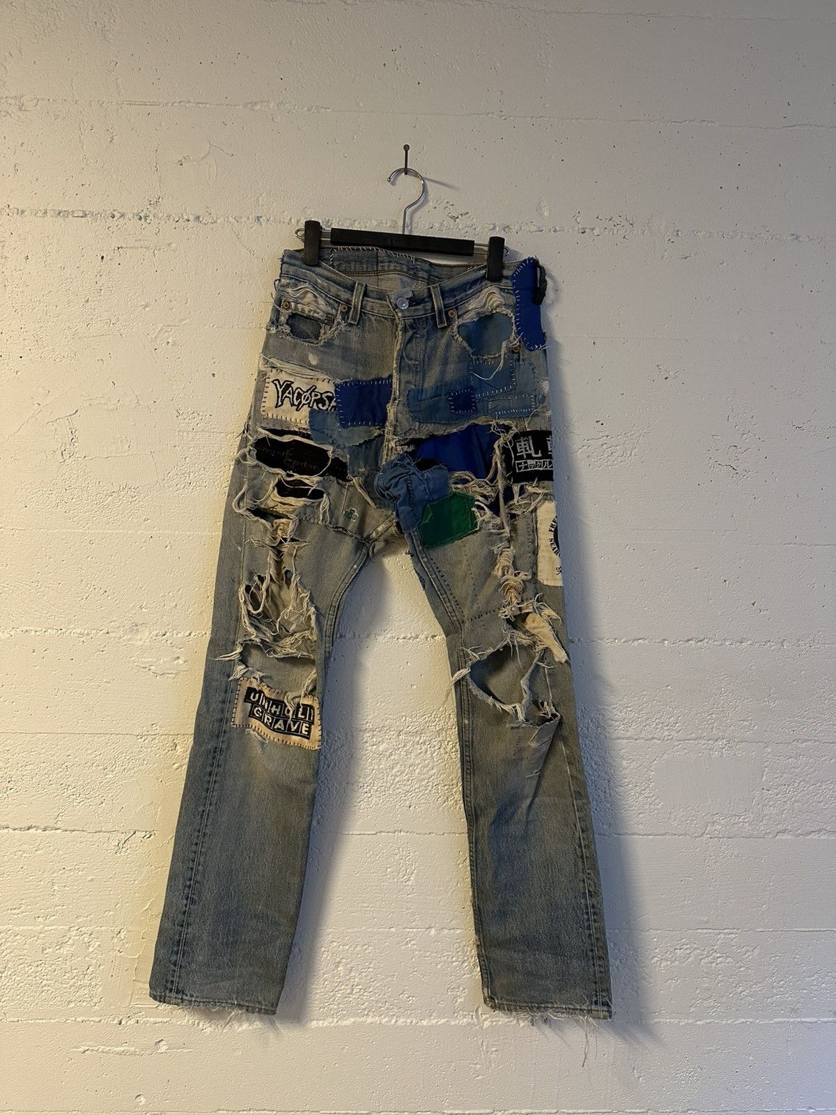 Blackmeans THRASHED JAPANESE CRUST DENIM LEVI’S Size US 29 - 1 Thumbnail