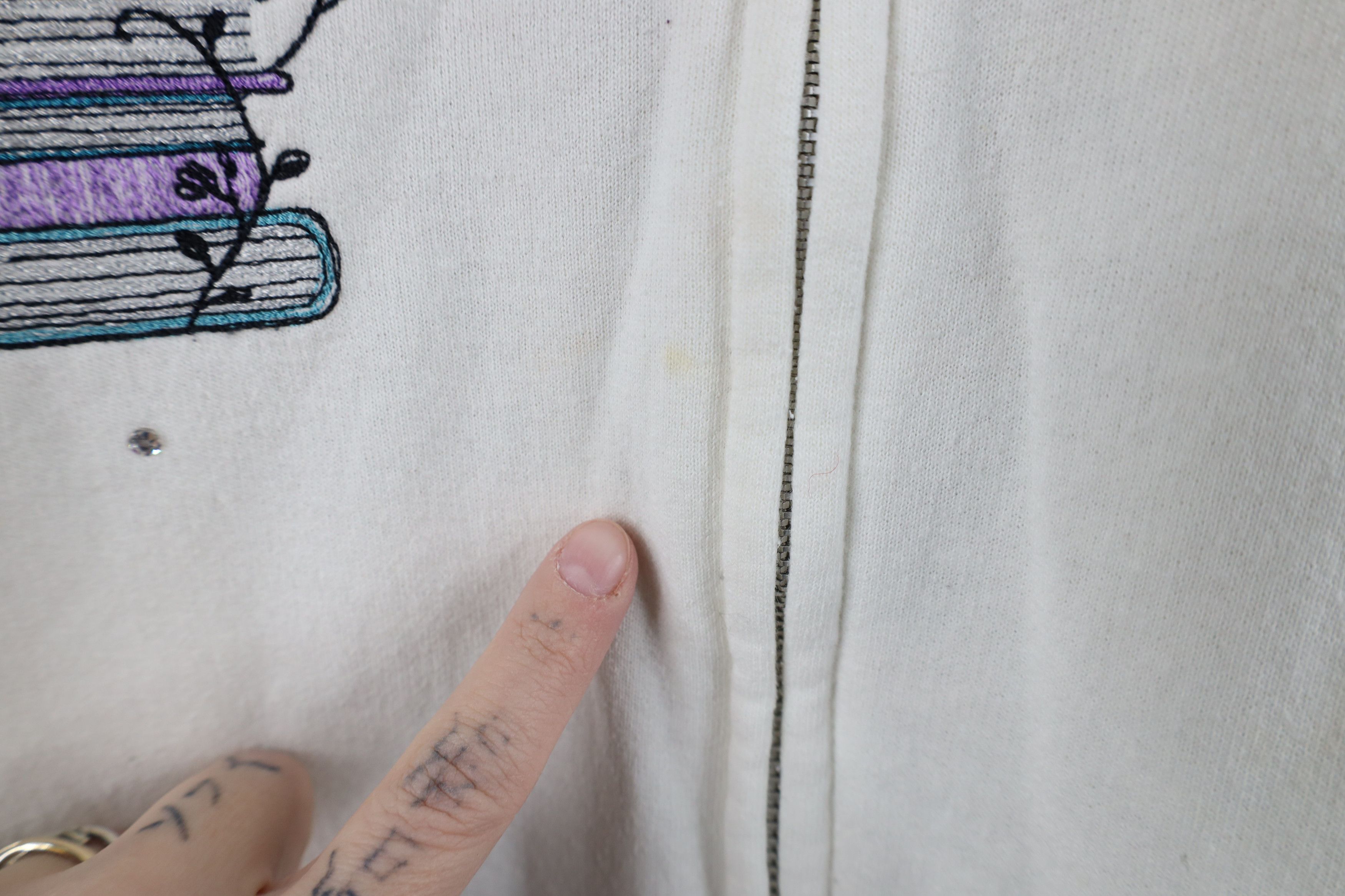 Vintage Vintage 90s Y2K Streetwear Cat Kitten Reading Zip Hoodie Size XXL / US 16-18 / IT 52-54 - 6 Thumbnail