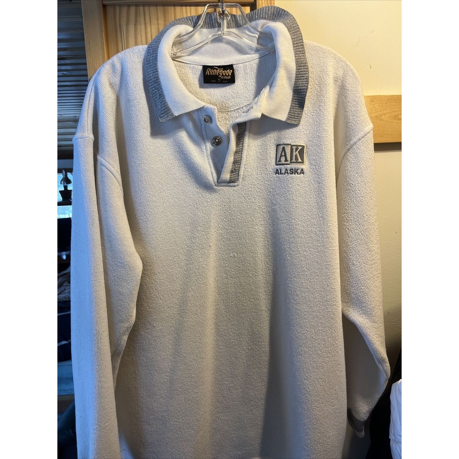 Other Renegade Club Vintage Men’s XL White LS Cotton Blend Sweater Size US XL / EU 56 / 4 - 2 Thumbnail