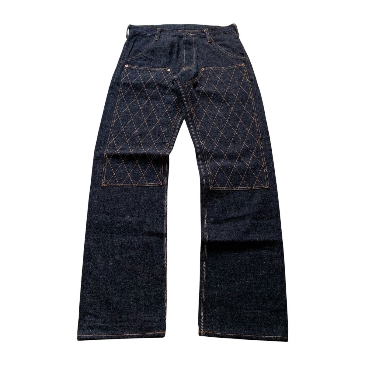 Japanese Brand Vtg 90s Union Bross Double Knee Slevedge Denim Pants Size US 32 / EU 48 - 1 Thumbnail