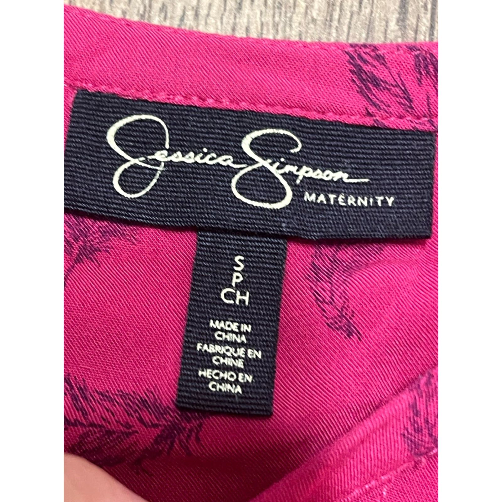 Jessica Simpson Jessica Simpson Dress Women's Small Pink Black Feathers Long Sleeve A-Line Casual Modern - Mens? Size S / US 4 / IT 40 - 7 Thumbnail