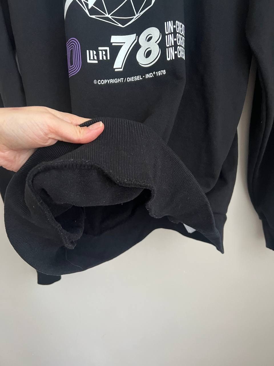 Diesel Diesel black men's sweatshirt with big logo size XL Size US L / EU 52-54 / 3 - 3 Thumbnail
