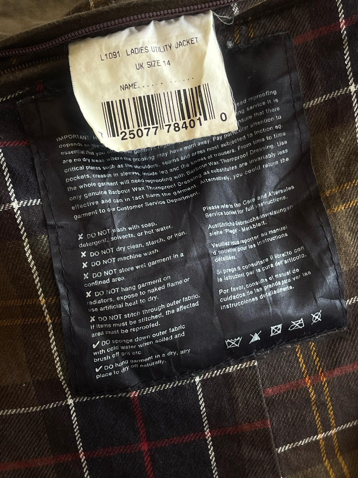 Barbour × Vintage Vintage Barbour Utility Waxed Jacket Size L / US 10 / IT 46 - 23 Thumbnail