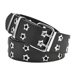 Other Star Eye Rivet Belt Double Pin Buckle Size ONE SIZE - 3 Thumbnail