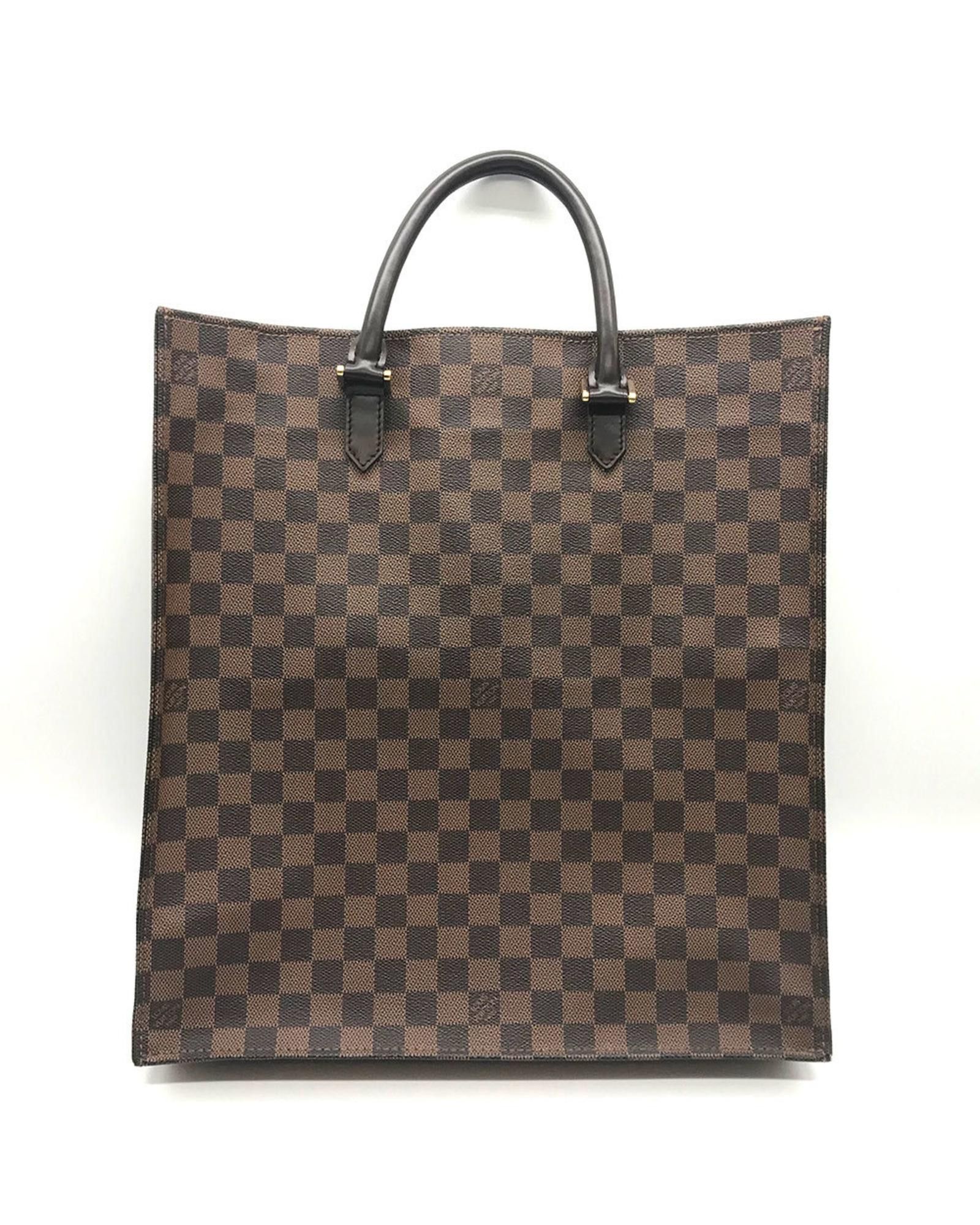 image of Louis Vuitton Versatile Damier Canvas Tote Bag in Brown, Women's