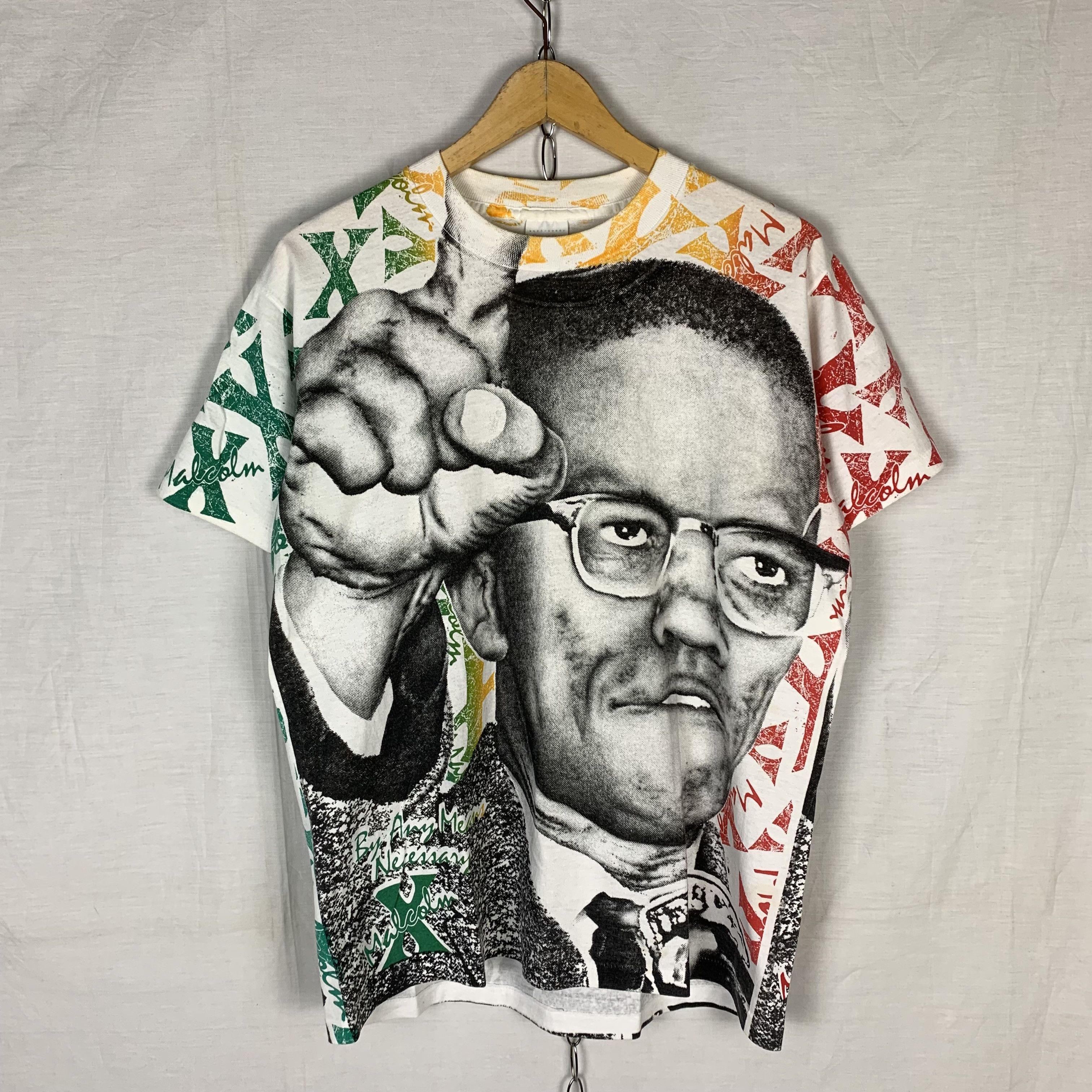 Rap Tees Vintage Malcolm X All Over Print Tee Size US L / EU 52-54 / 3 - 1 Thumbnail