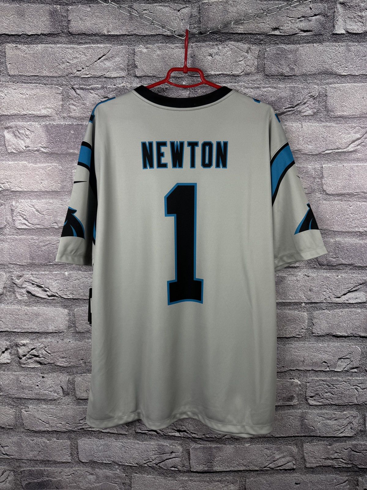 Nike Nike NFL Carolina Panthers Cam Newton #1 Silver Jersey Size US XXL / EU 58 / 5 - 13 Thumbnail
