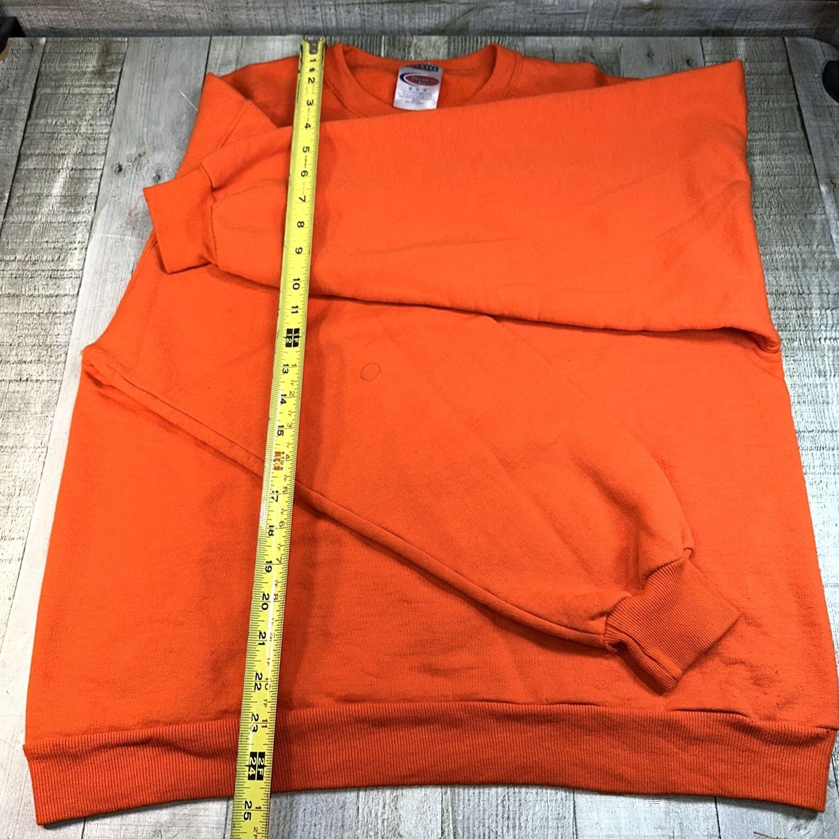 Jerzees VINTAGE Jerzees Orange Crewneck Sweater Mens Medium Cotton Blend 1990s Sportswear Beach Premium Fit Size US M / EU 48-50 / 2 - 6 Thumbnail
