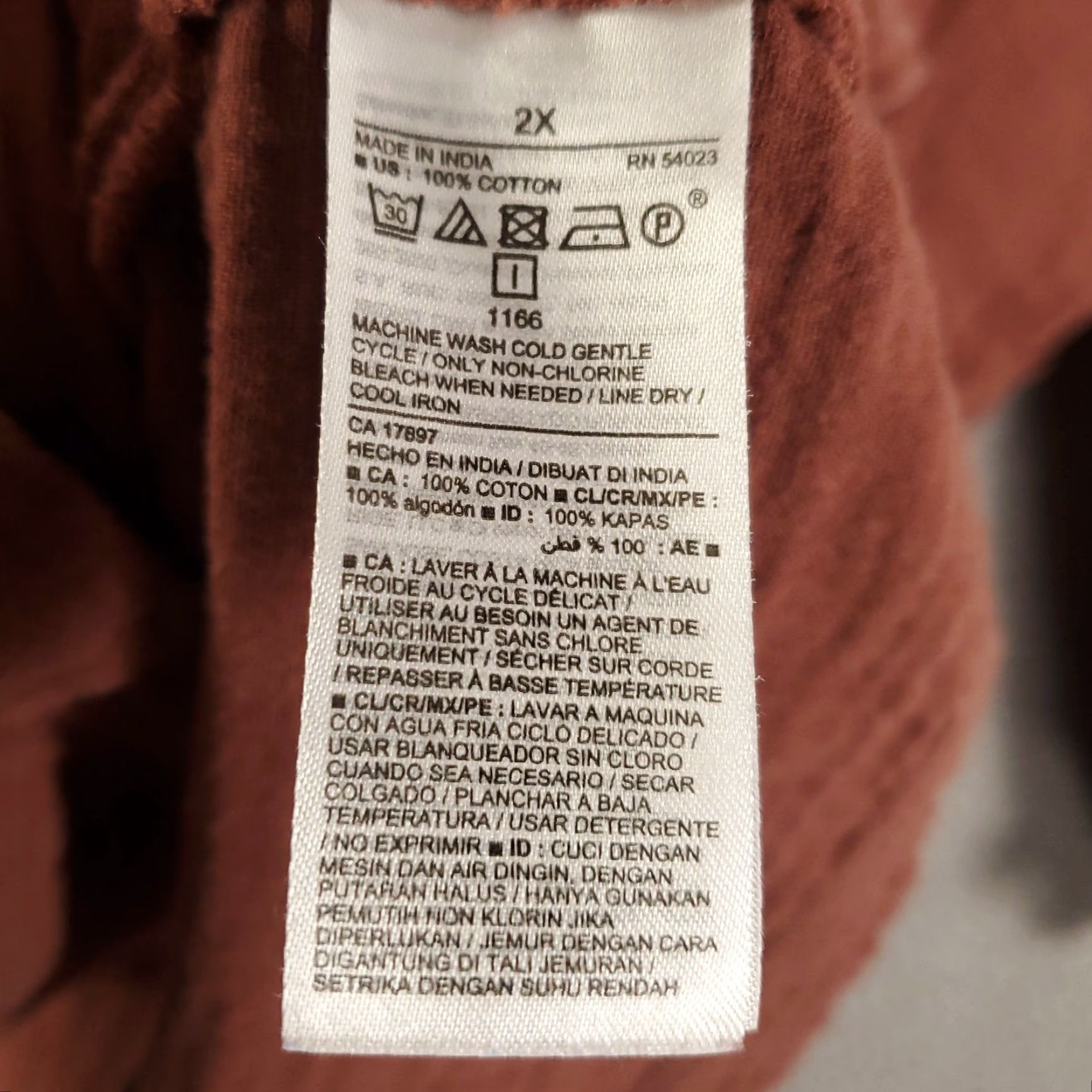 Old Navy Old Navy Women 2X Brown V Neck Balloon Sleeve Gauzy Mini Micro Dress Tunic Size XXL / US 16-18 / IT 52-54 - 6 Thumbnail