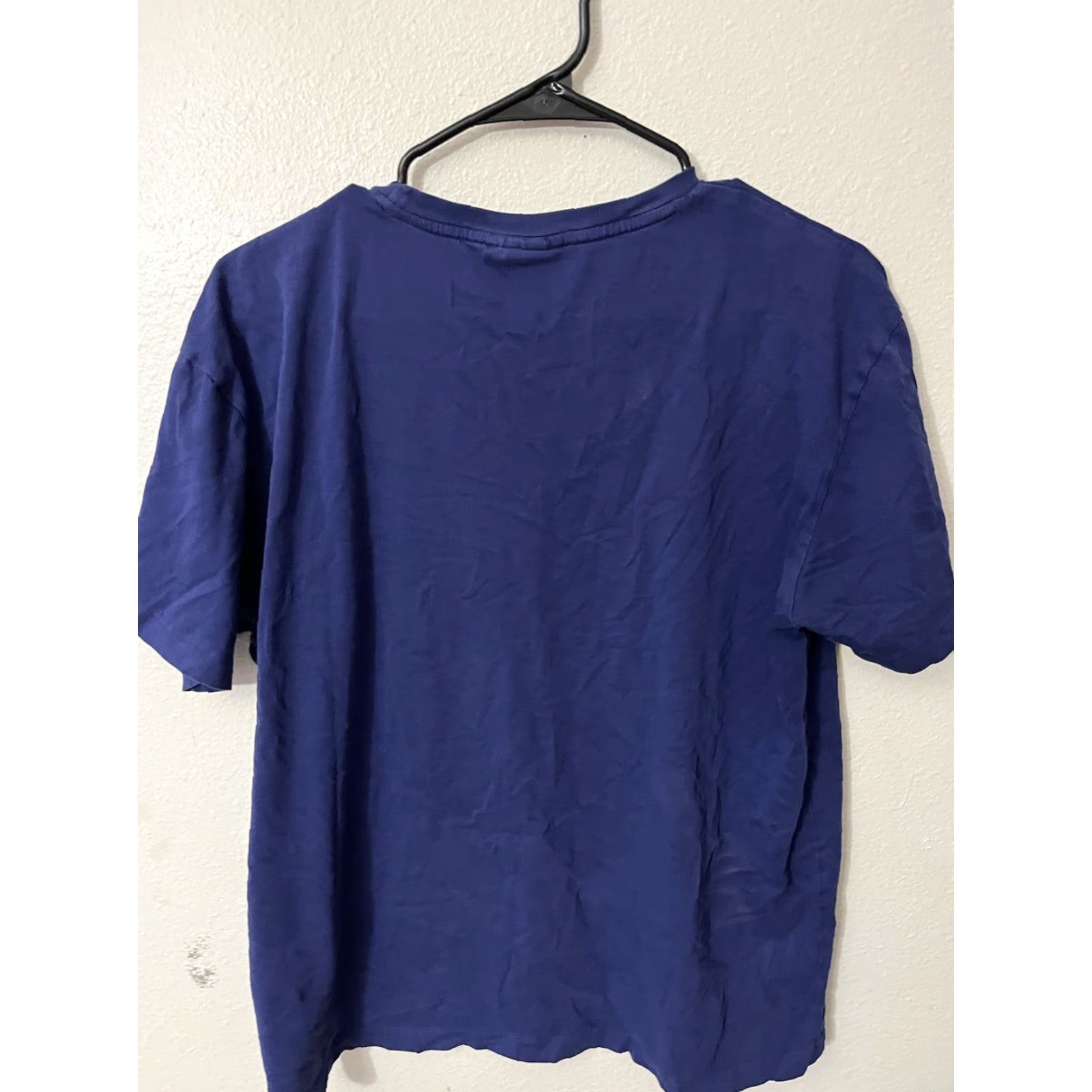 Polo Ralph Lauren VINTAGE Polo Ralph Lauren T-Shirt Medium Blue Solid Crew Neck Short Sleeve Regular Fit Logo Mens Size US M / EU 48-50 / 2 - 3 Thumbnail