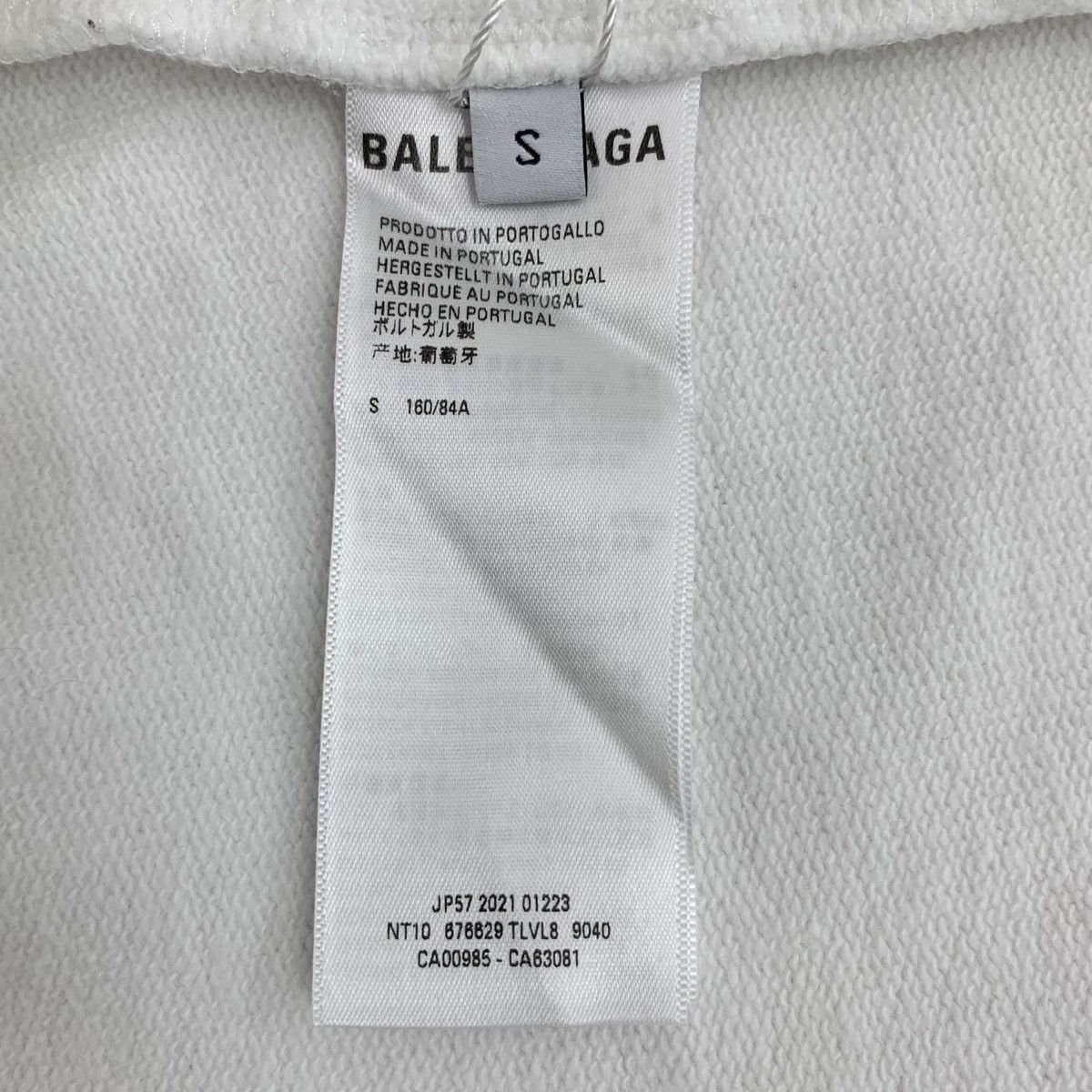 Balenciaga Balenciaga Paris White Long Sleeve Sweatshirt K26WX Size US S / EU 44-46 / 1 - 6 Thumbnail