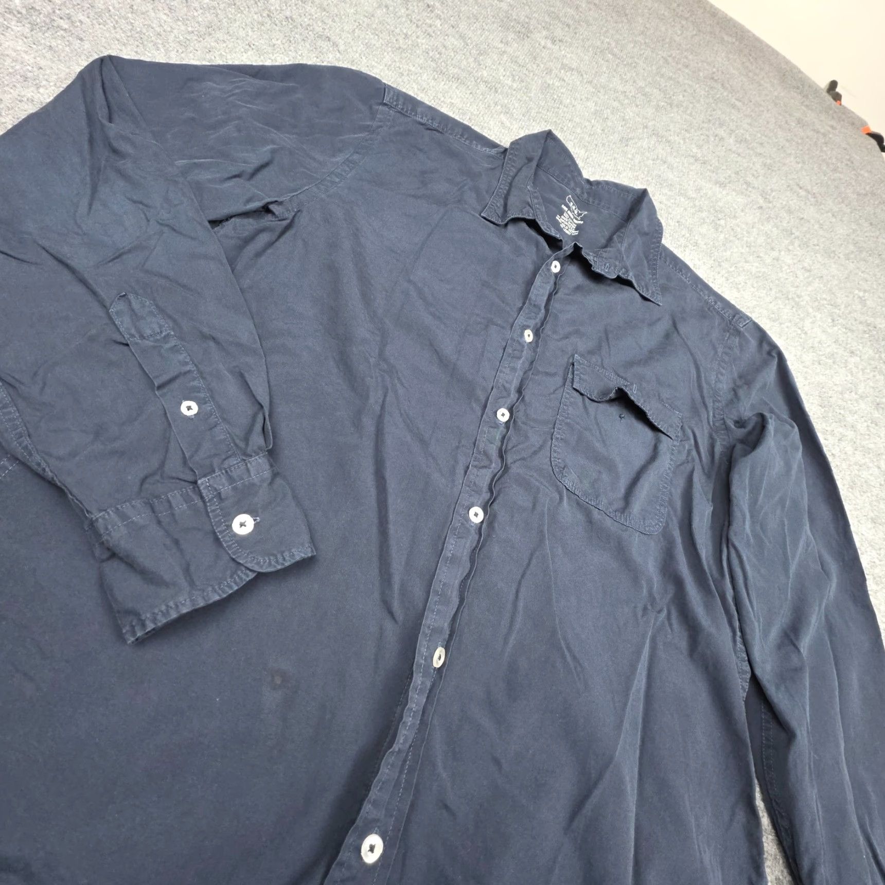 Save Khaki United VINTAGE Save Khaki United Button-Up Shirt Men XL Navy Blue Cotton USA Marks Size US XL / EU 56 / 4 - 2 Thumbnail