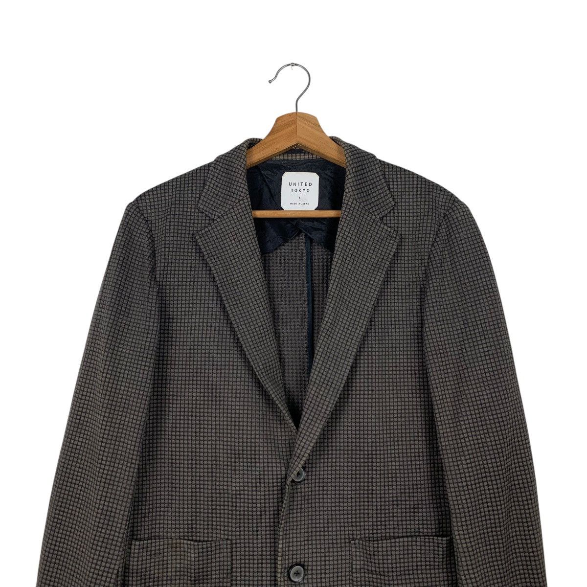 Japanese Brand UNITED TOKYO Small Check Suit Jacket Blazers ##2060-C89 Size US XS / EU 42 / 0 - 2 Thumbnail
