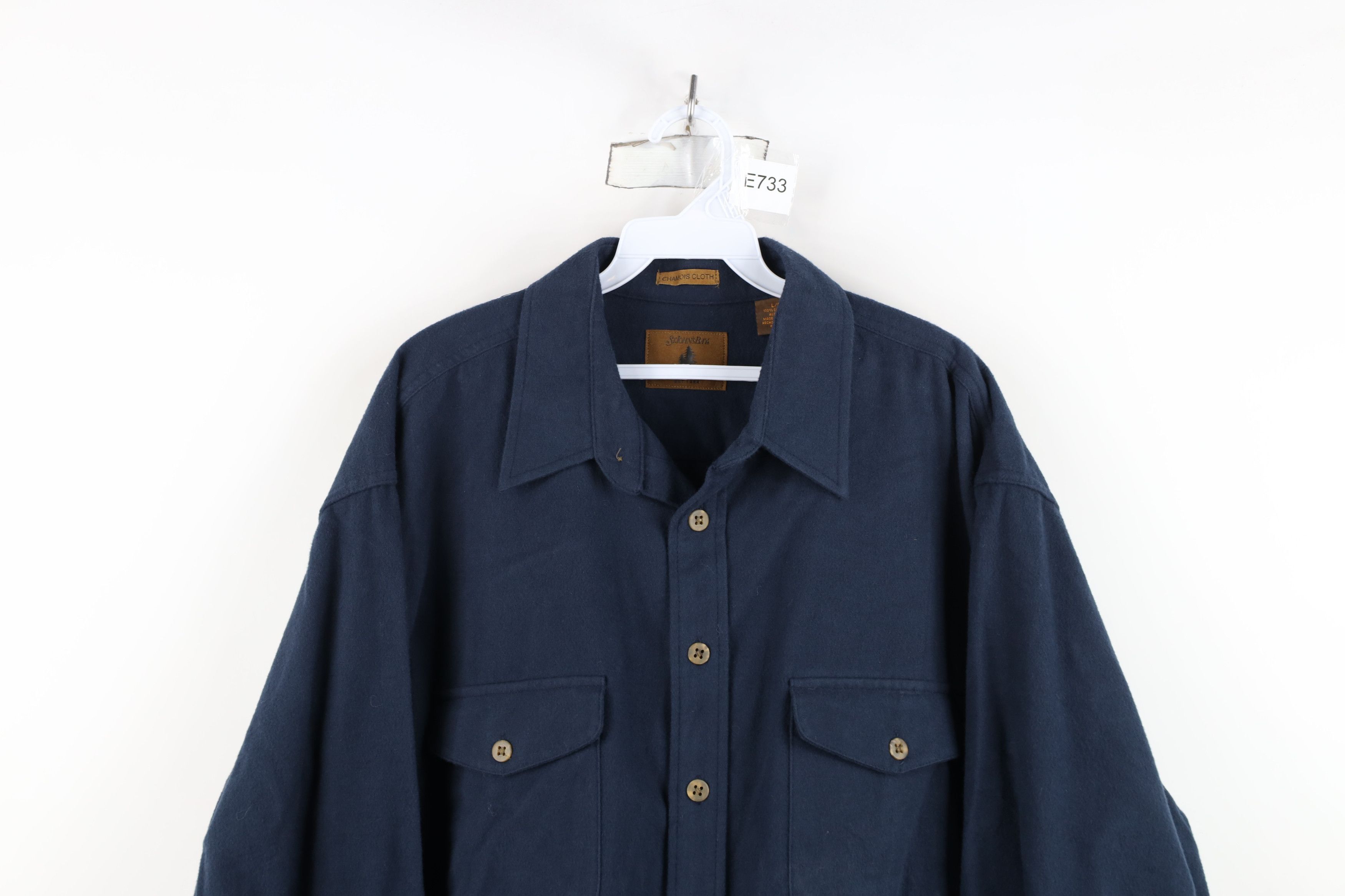 Vintage Vintage 90s Streetwear Cloth Collared Button Shirt Blue Size US L / EU 52-54 / 3 - 2 Thumbnail